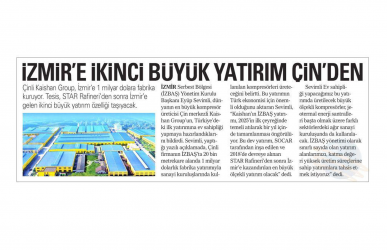 İzbaş - Press News - WORLD COMPRESSOR GIANT KAISHAN INVESTS $1 BILLION IN İZBAŞ